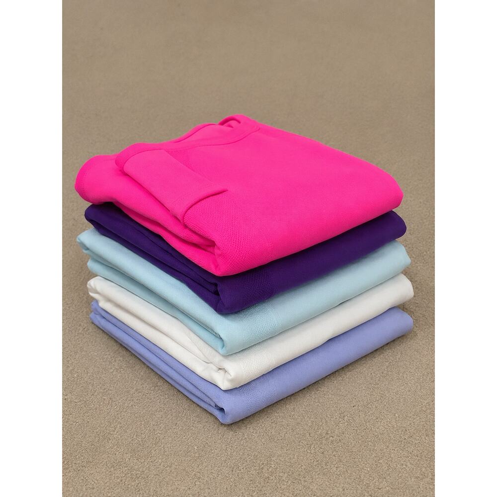 MathCat 5 Pack Long Sleeve Workout Tops Medium Thumbhole Activewear 💗💜🩵🤍💜